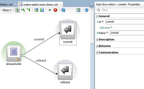 Multiple task flow return activities.