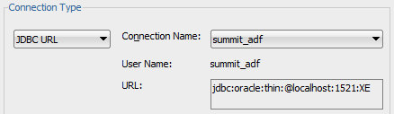 URL connection type in Configuration editor