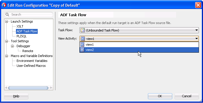 Edit Run Configuration Dialog