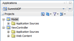 Summit ADF sample application project folders