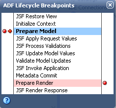 Paused at ADF lifecycle breakpoint