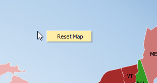 Map viewport context menu.