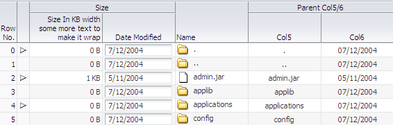 Not all rows show detail indicator