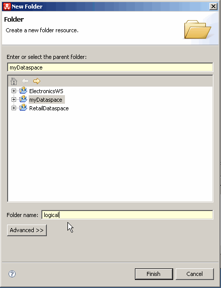 Creating a new folder