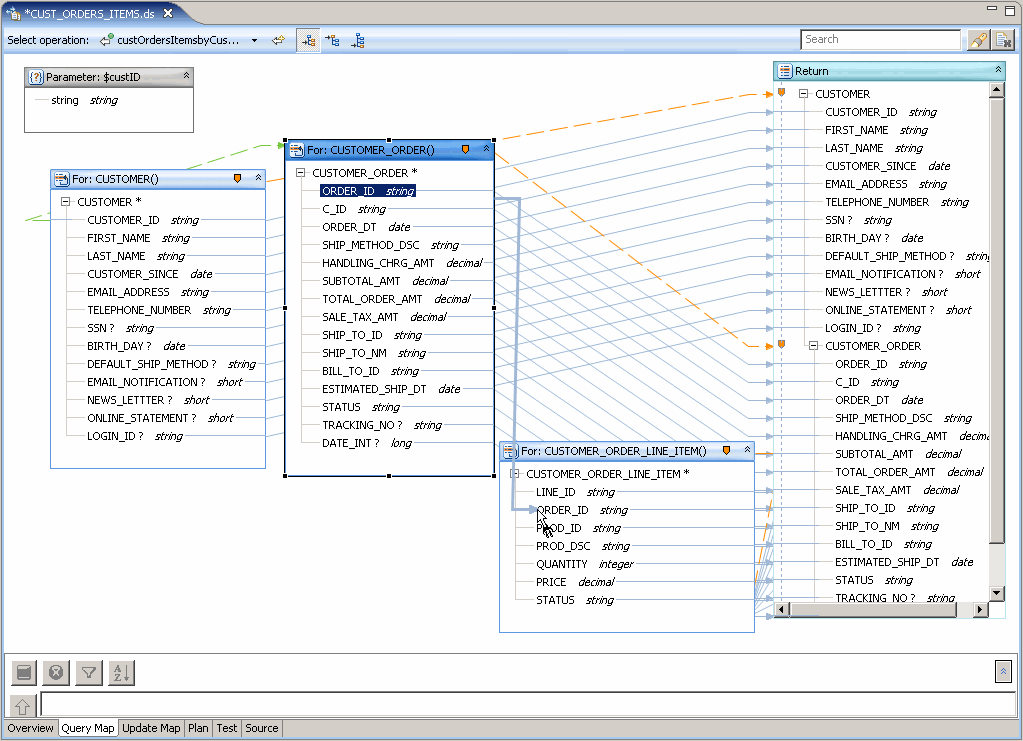 Setting up a join condition