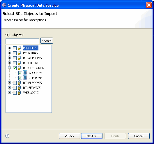 Select Objects to Import dialog.