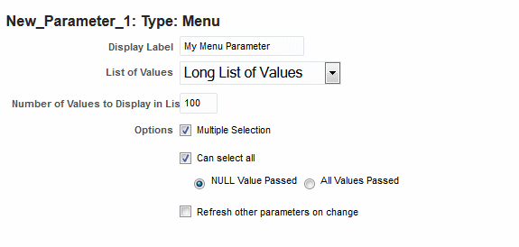 Select Null value passed
