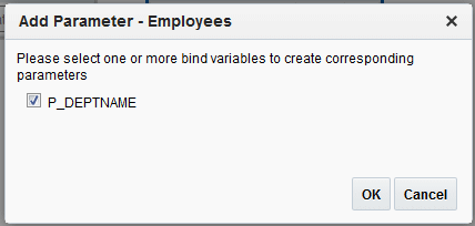 Create a bind variable dialog