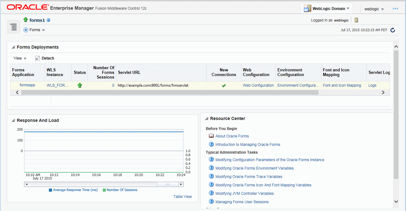 launch oracle 6i from web page