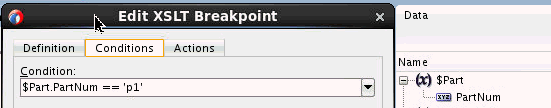 Edit XSLT Breakpoint dialog