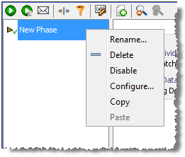 New phase right-click dropdown menu options