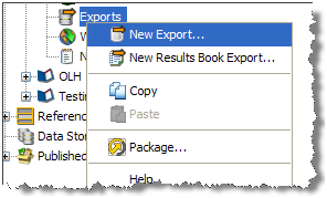Exporting data
