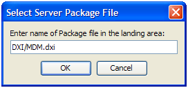 Select Server Package File