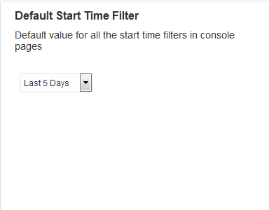 Default Start Time Filter Preference