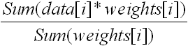 eq of weighted mean
