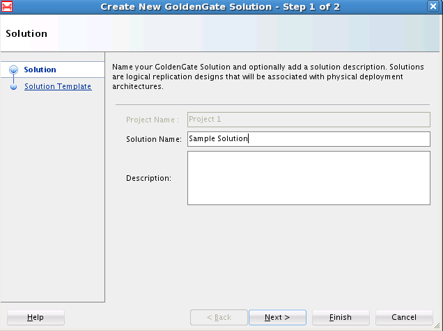 New Solution Dialog