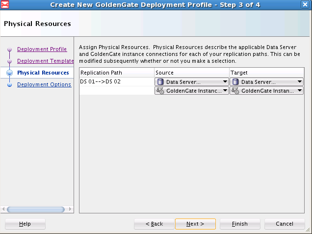 Physical Resources in Deployment Profile