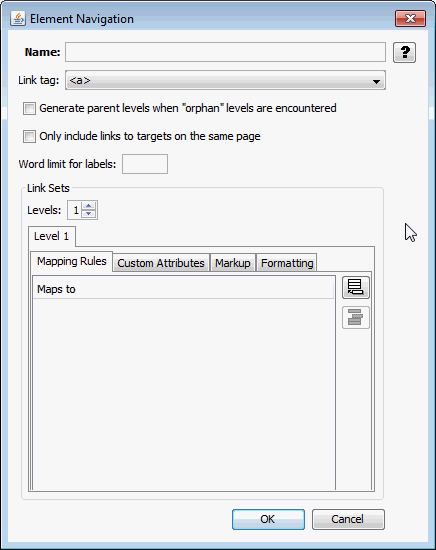 This is the Element Navigation dialog box