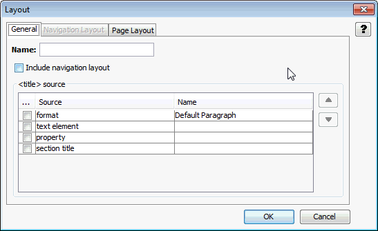 This is the General tab of the Layout dialog box