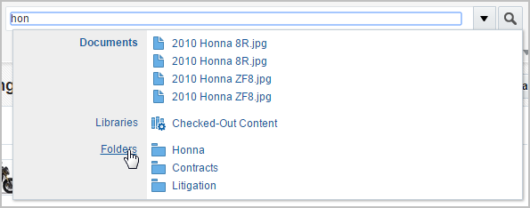 Graphic showing filtering based on folders