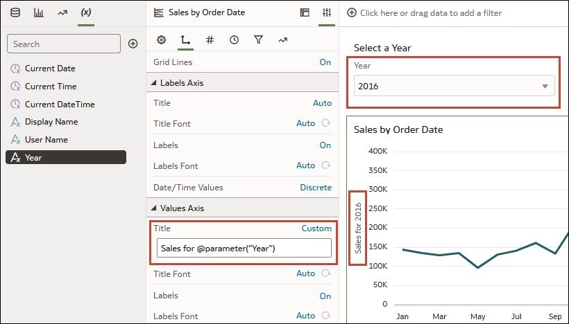 Parameter in aslabel