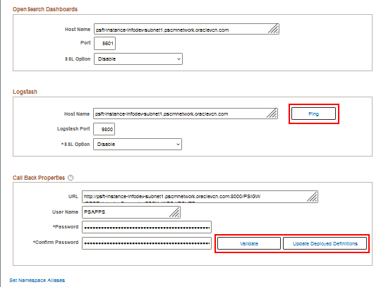 Página Propriedades da Instância de Pesquisa para OpenSearch 2 de 2