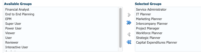 Selecionando usuários e grupos