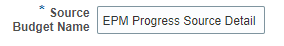 Nome do Orçamento de Origem