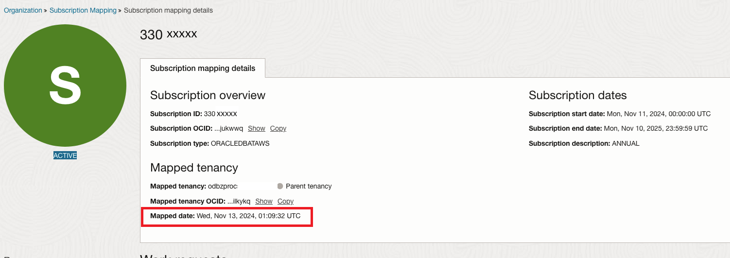 Clique para expandir Uma imagem dos detalhes do mapeamento de assinatura