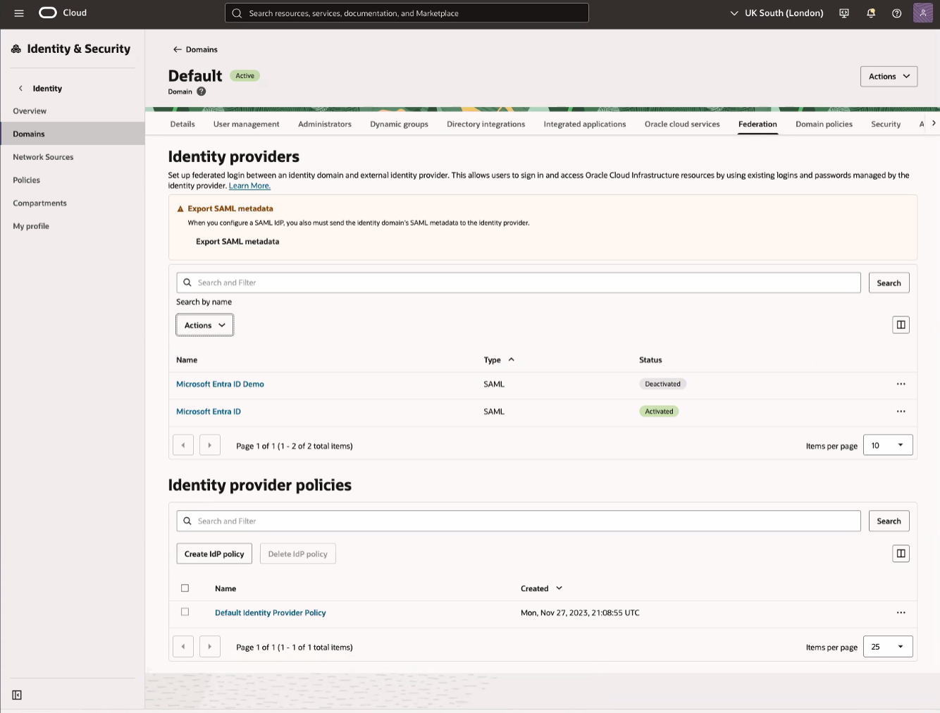 Clique para expandir Demonstração do Microsoft EntraID