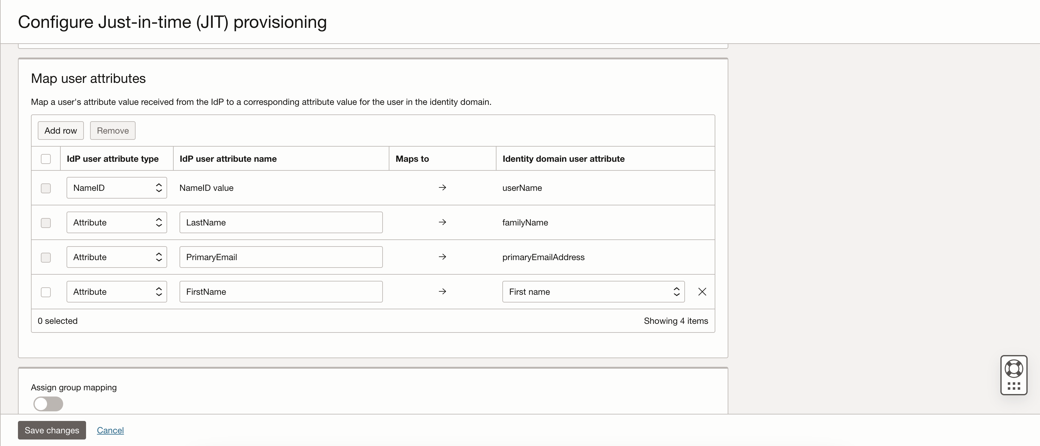 Clique para expandir A página Configurar provisionamento just-in-time (JIT) na Console do Oracle Cloud.
