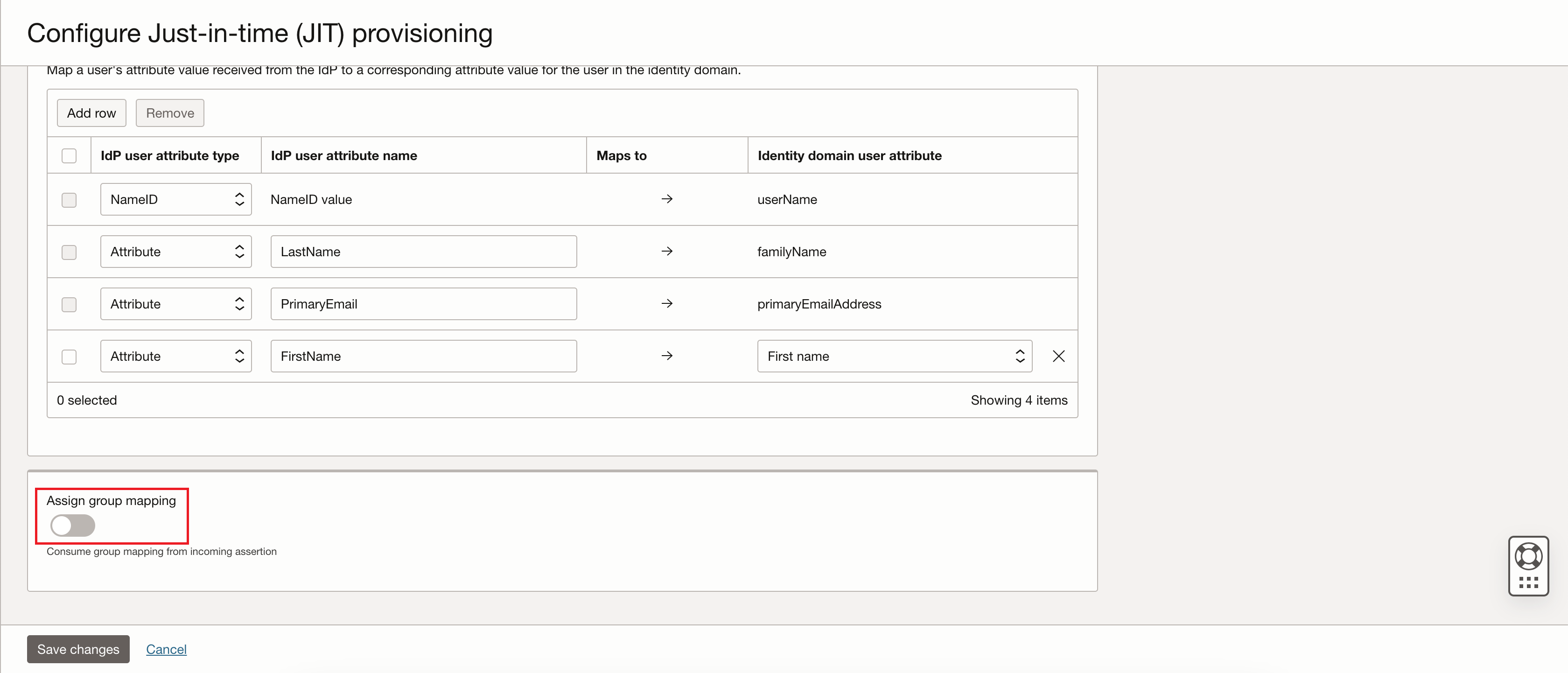 Clique para expandir A página Configurar provisionamento just-in-time (JIT) na Console do Oracle Cloud.