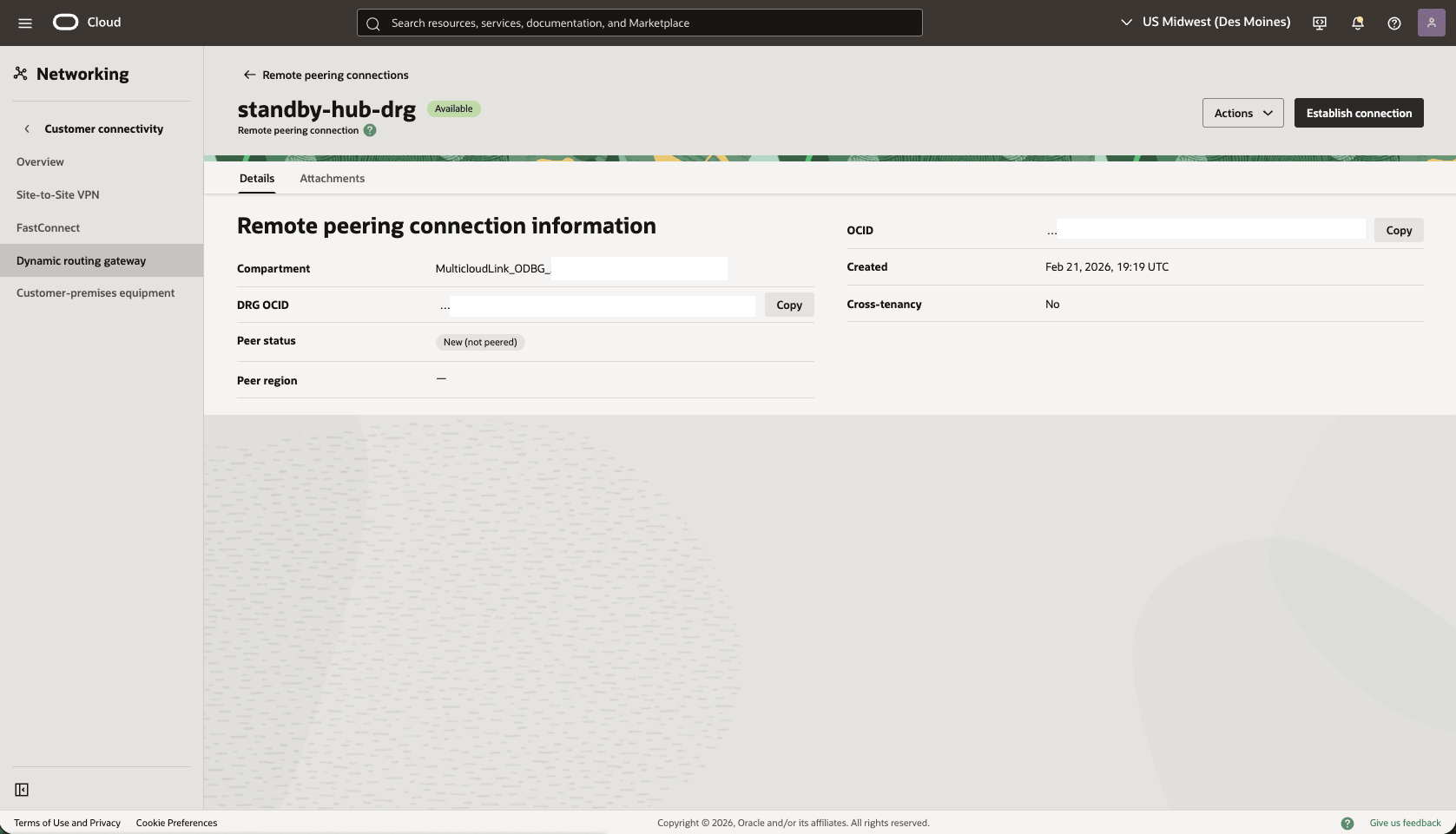 Esta captura de tela mostra como configurar a rede na região stand-by.