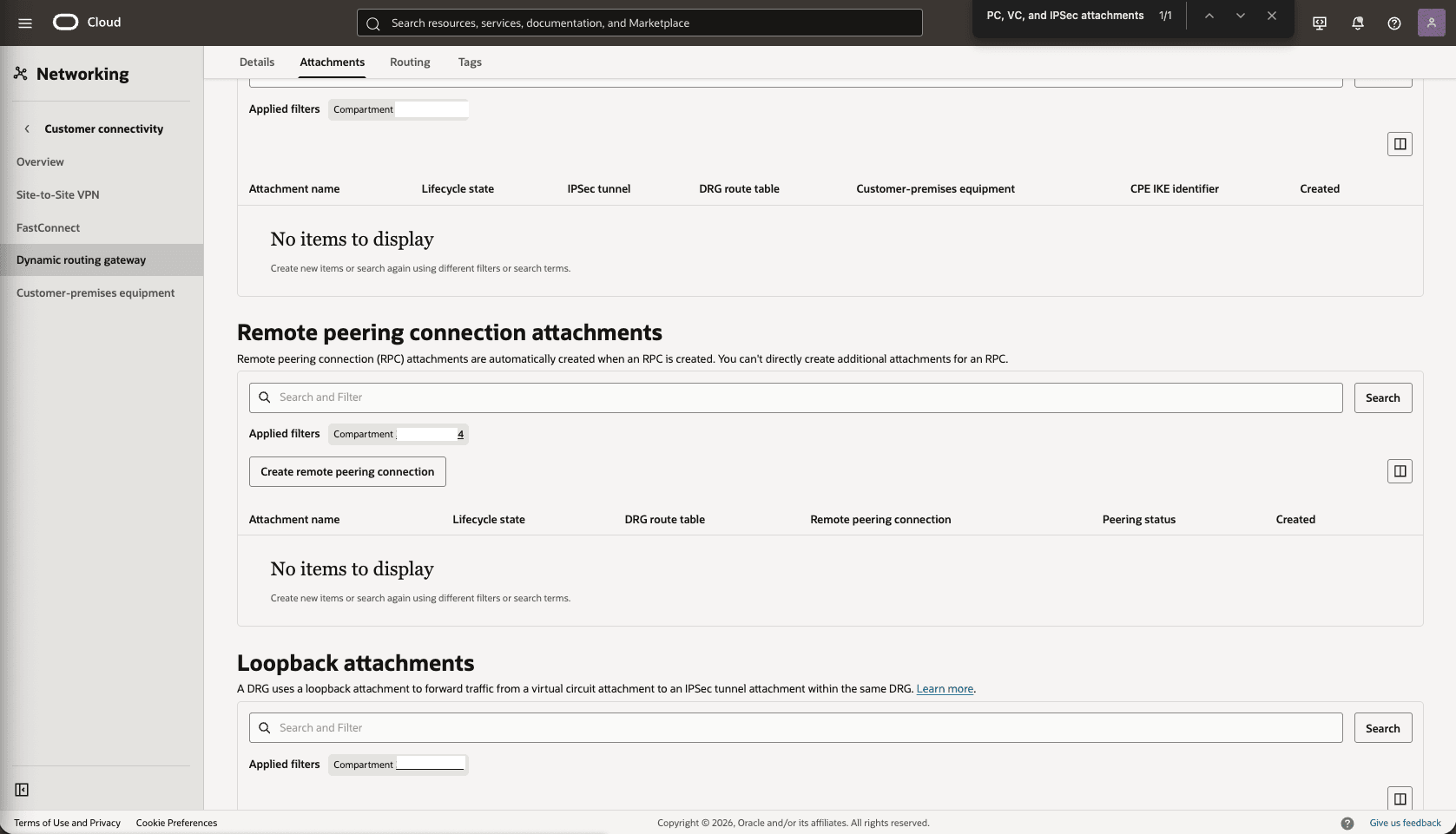 Esta captura de tela mostra como configurar a rede na região principal.