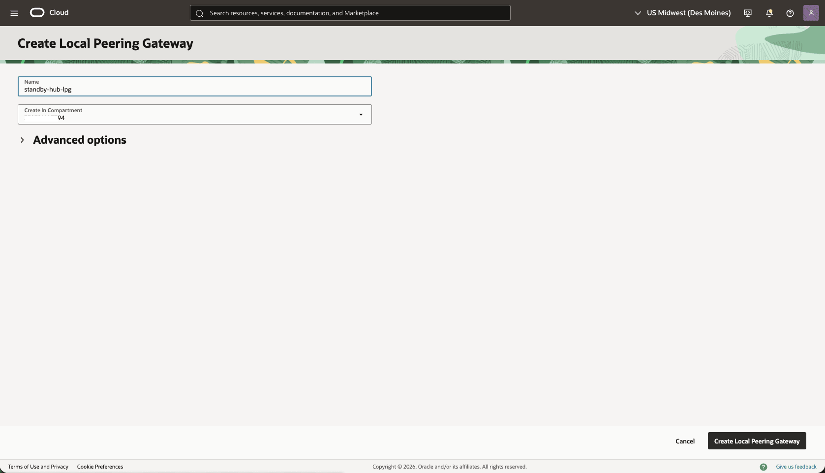 Esta captura de tela mostra como configurar a rede na região stand-by.