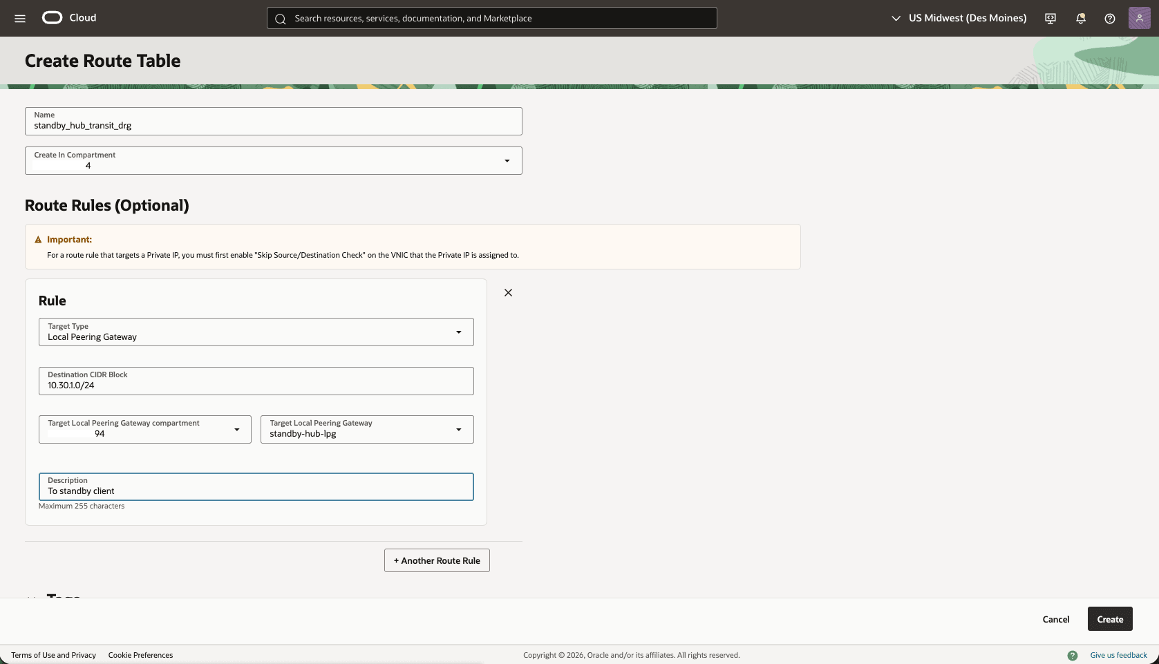 Esta captura de tela mostra como configurar a rede na região stand-by.