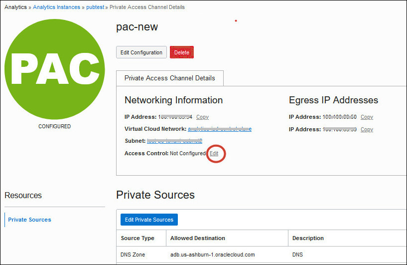 Editar Controle de Acesso