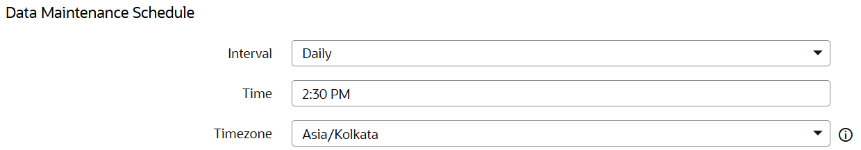 Caixa de diálogo Programação de Manutenção de Dados Caixa de diálogo Programação de Manutenção de Dados