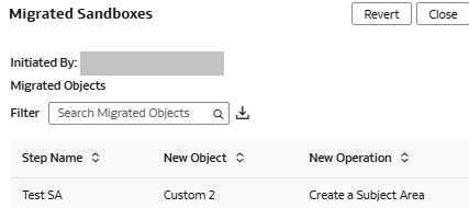Faça download do relatório de migração