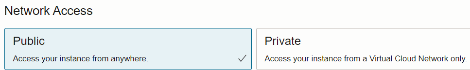 Opção de acesso à rede pública