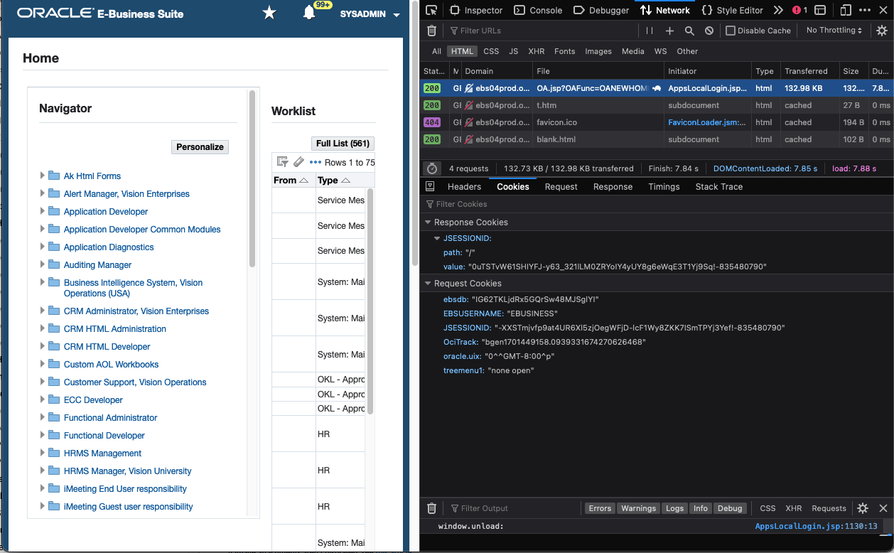 Nome do SID do banco de dados