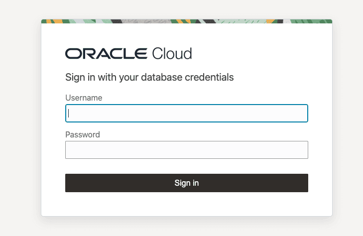 Tela de log-in