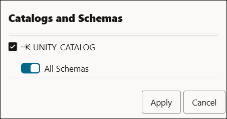 Veja a seguir a descrição dos catálogos-schemas-unity-catalog.png