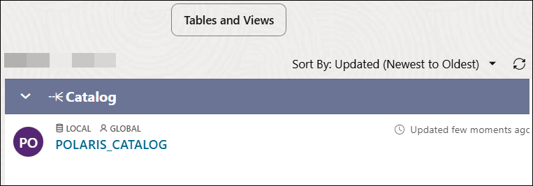 A seguir, descrição de manage-catalogs-polaris.png