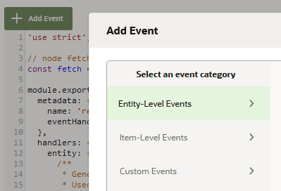 A seguir, descrição de eeh-select-event-type-top-menu.png