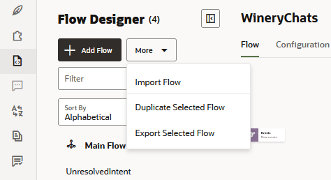 Veja a seguir a descrição da ilustração more_flow_options.png