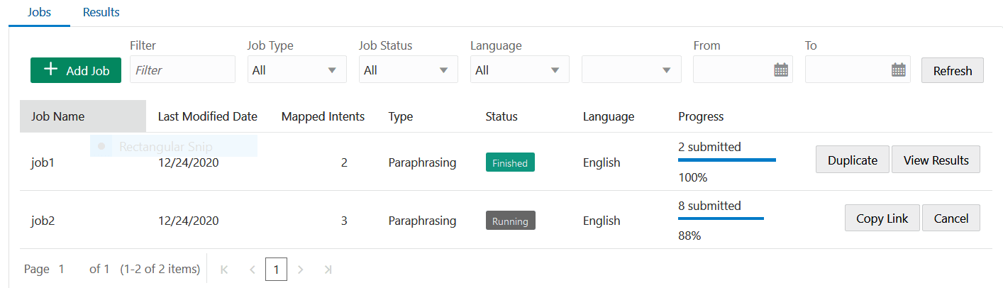 Veja a seguir a descrição da ilustração paraphrasing_jobs_page.png