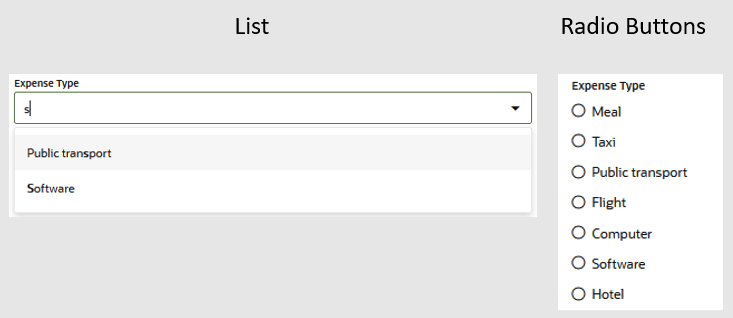 Veja a seguir a descrição da ilustração single_select.png