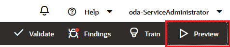 Esta é uma imagem do ícone Visualizar na margem superior.