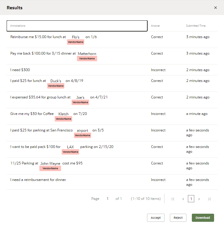 Veja a seguir a descrição da ilustração view_entity_validation_results.png